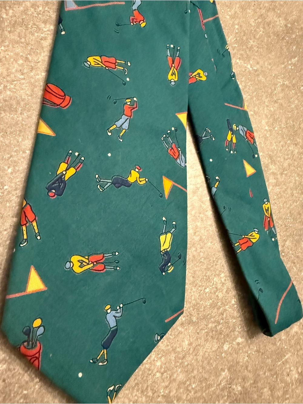 Vintage Tango by Max Raab Golf-themed Necktie 100% Cotton